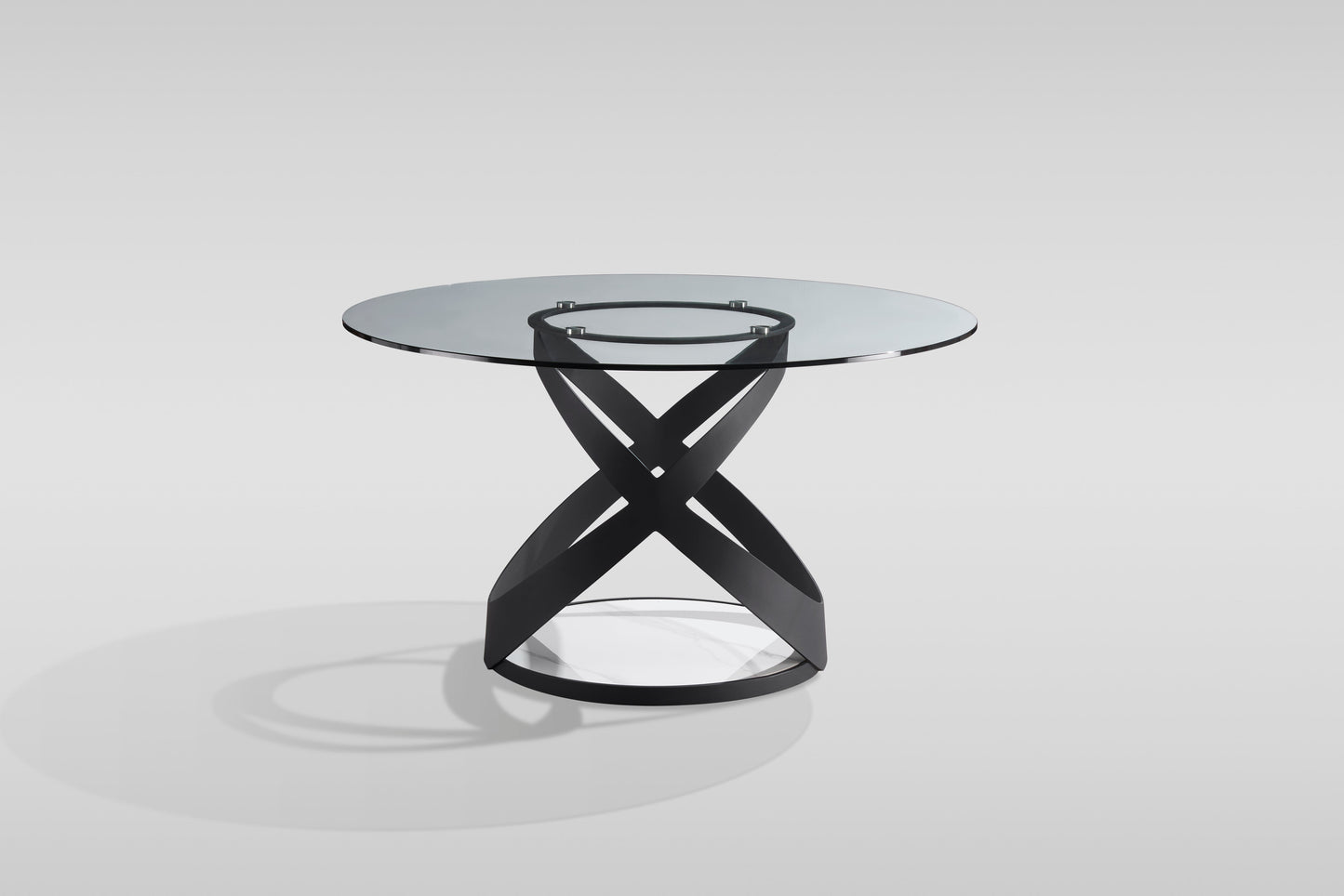 Dimi Dining Set (Clear Glass/Black)