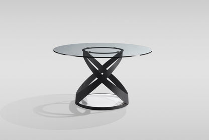 Dimi Dining Set (Clear Glass/Black)