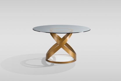 Dimi Dining Set (Clear Glass/Bronze)