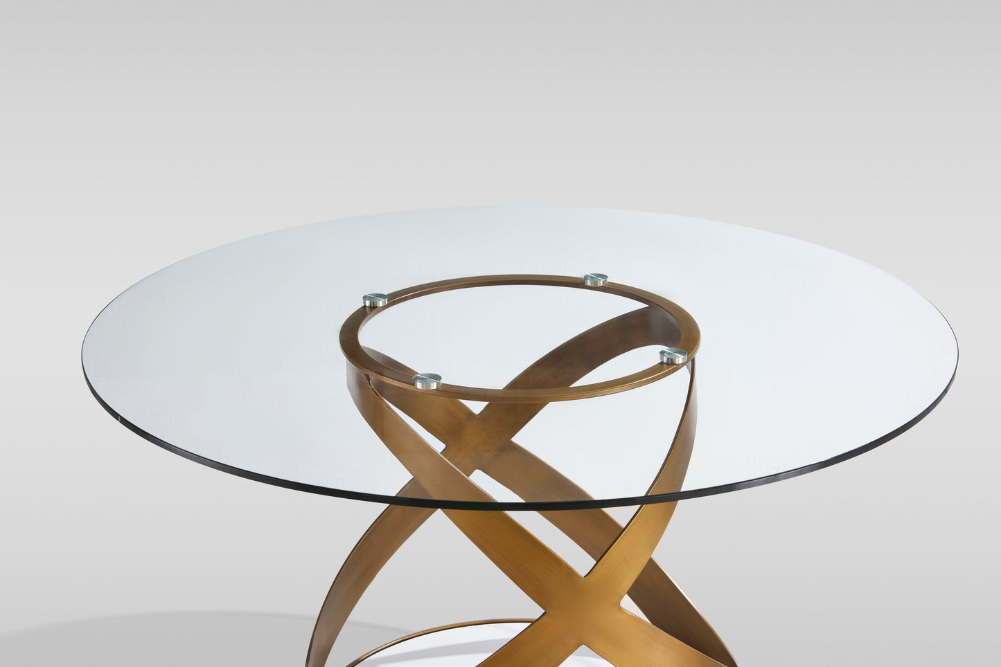 Dimi Dining Set (Clear Glass/Bronze)