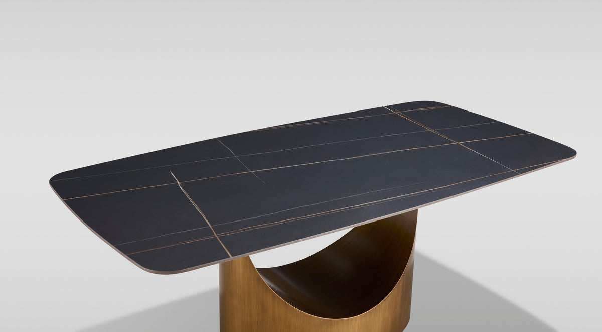 Roxy Dining Set (Black/Bronze)