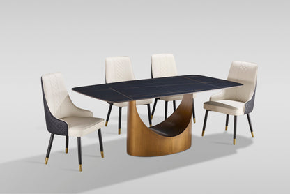 Roxy Dining Set (Black/Bronze)