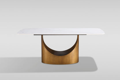Roxy Dining Set (White/Bronze)