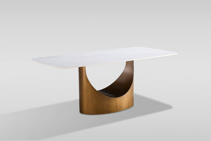 Roxy Dining Set (White/Bronze)
