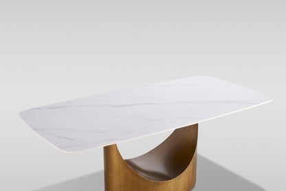 Roxy Dining Set (White/Bronze)