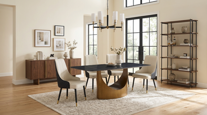 Roxy Dining Set (Black/Bronze)