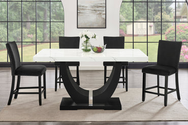 Larry Counter Height Dining Set (Black)