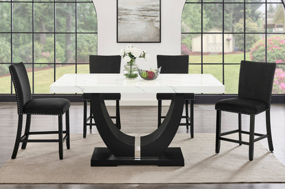 Larry Counter Height Dining Set (Black)
