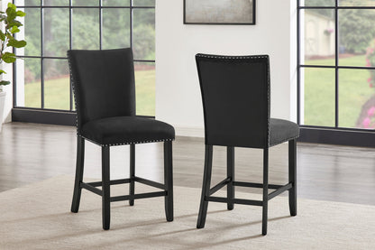 Larry Counter Height Dining Set (Black)