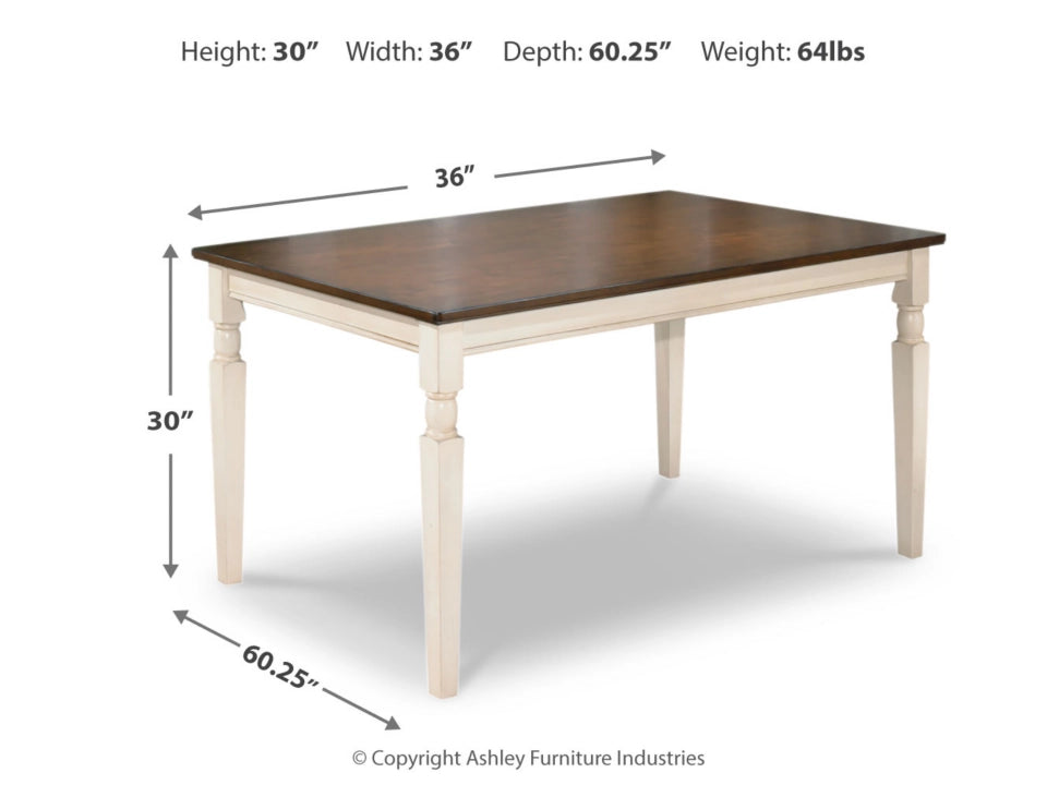Whitesburg Dining Table and 4 Chairs
