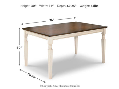 Whitesburg Dining Table and 4 Chairs