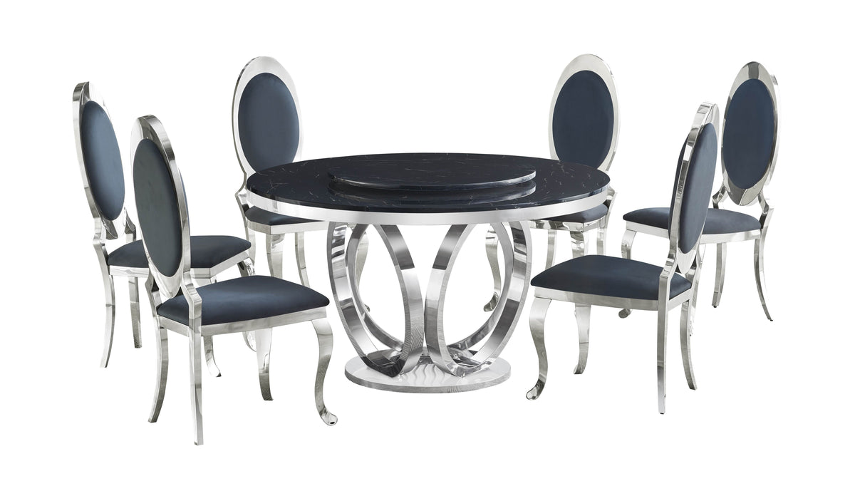 Maxi Dining Table (Black/Chrome)