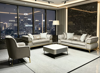 Mia Luxury Velvet 2PC Sofa Set