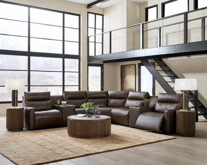 ModZ 7-Piece Power Reclining Sectional with Audio Consoles