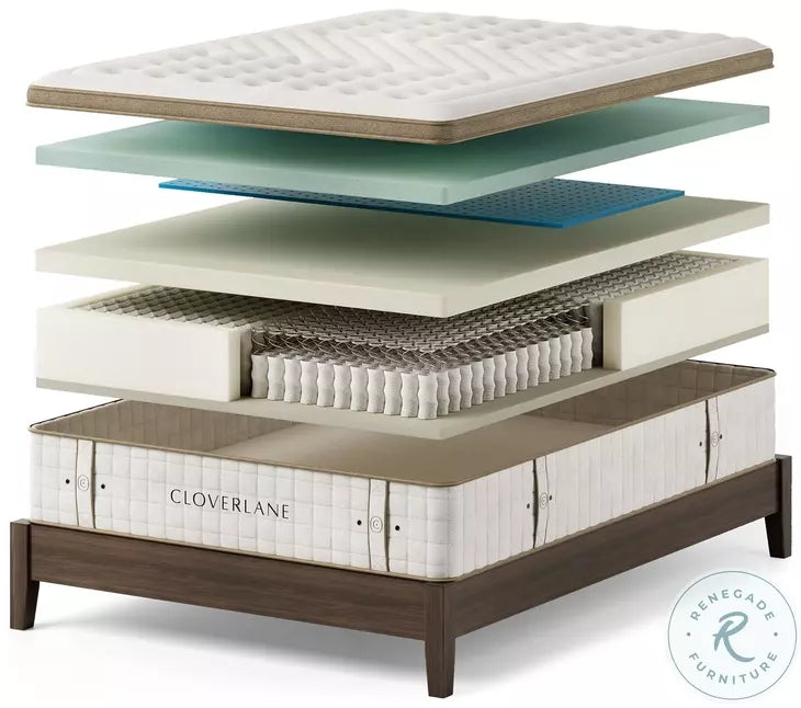 Cloverlane Hybrid Firm Cal King Mattress & Nebraska Cal King Storage bed