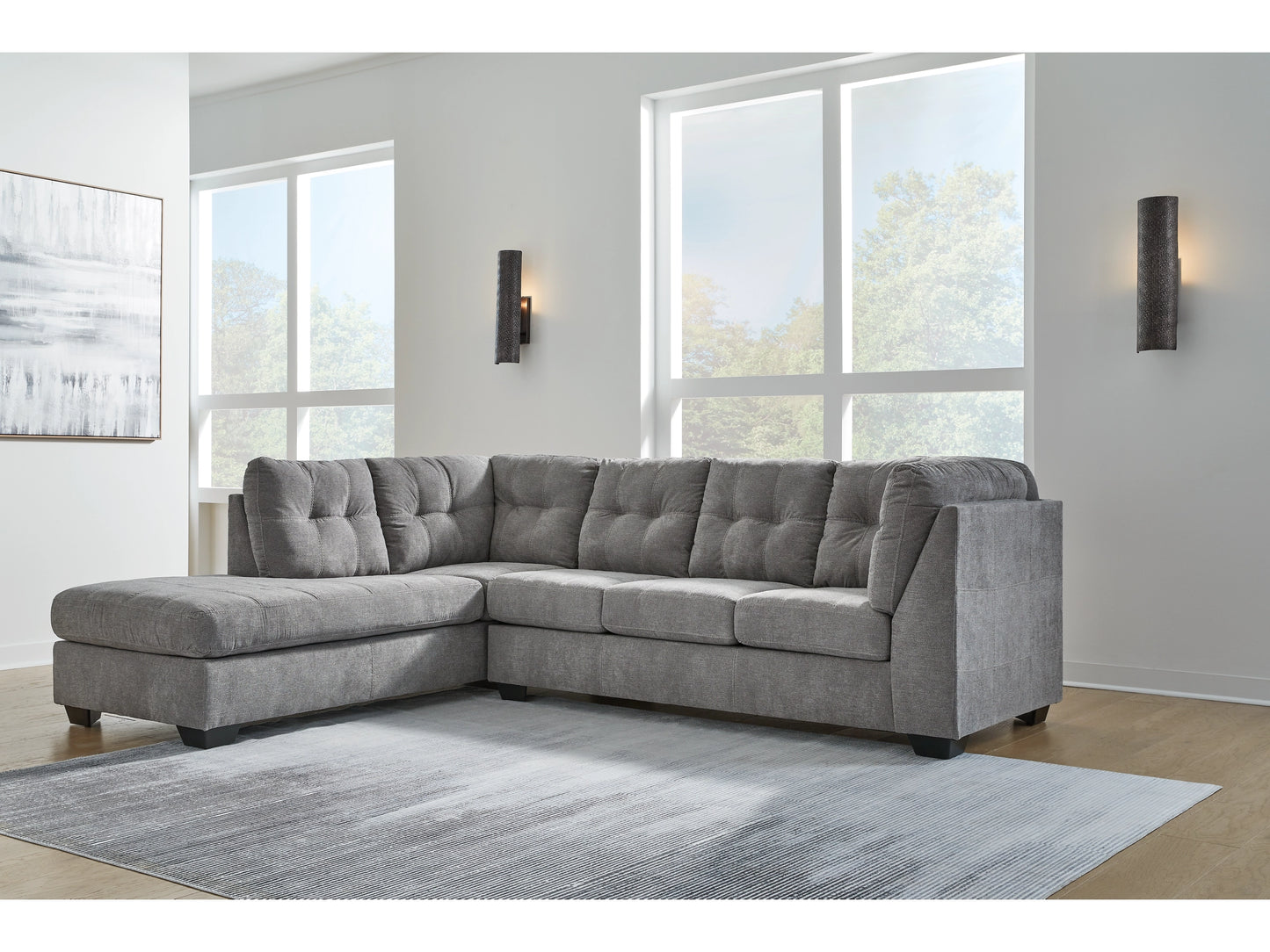 Marleton 2-Piece Sectional with Chaise - Gray