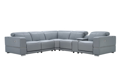 Franco II Reclining Sectional (Light Blue)