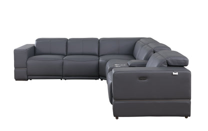 Franco Reclining Sectional 6-Piece (Dark Grey)