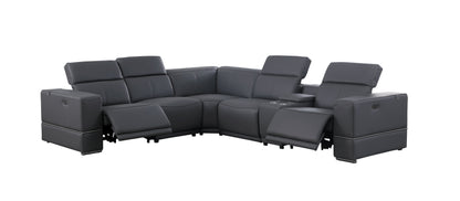 Franco Reclining Sectional 6-Piece (Dark Grey)