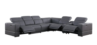 Franco Reclining Sectional 7-Piece (Dark Grey)