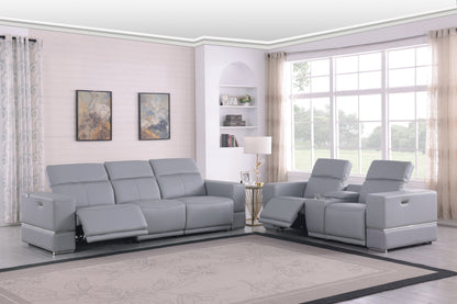 Franco Reclining Living Room Set (Light Blue)