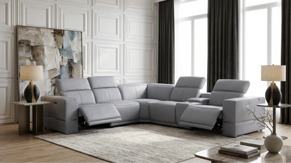 Franco II Reclining Sectional (Light Blue)