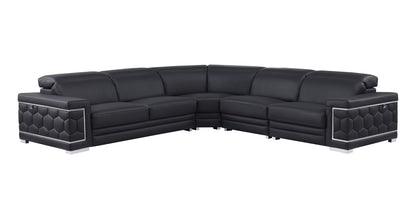 Favo Reclining Sectional (Black)
