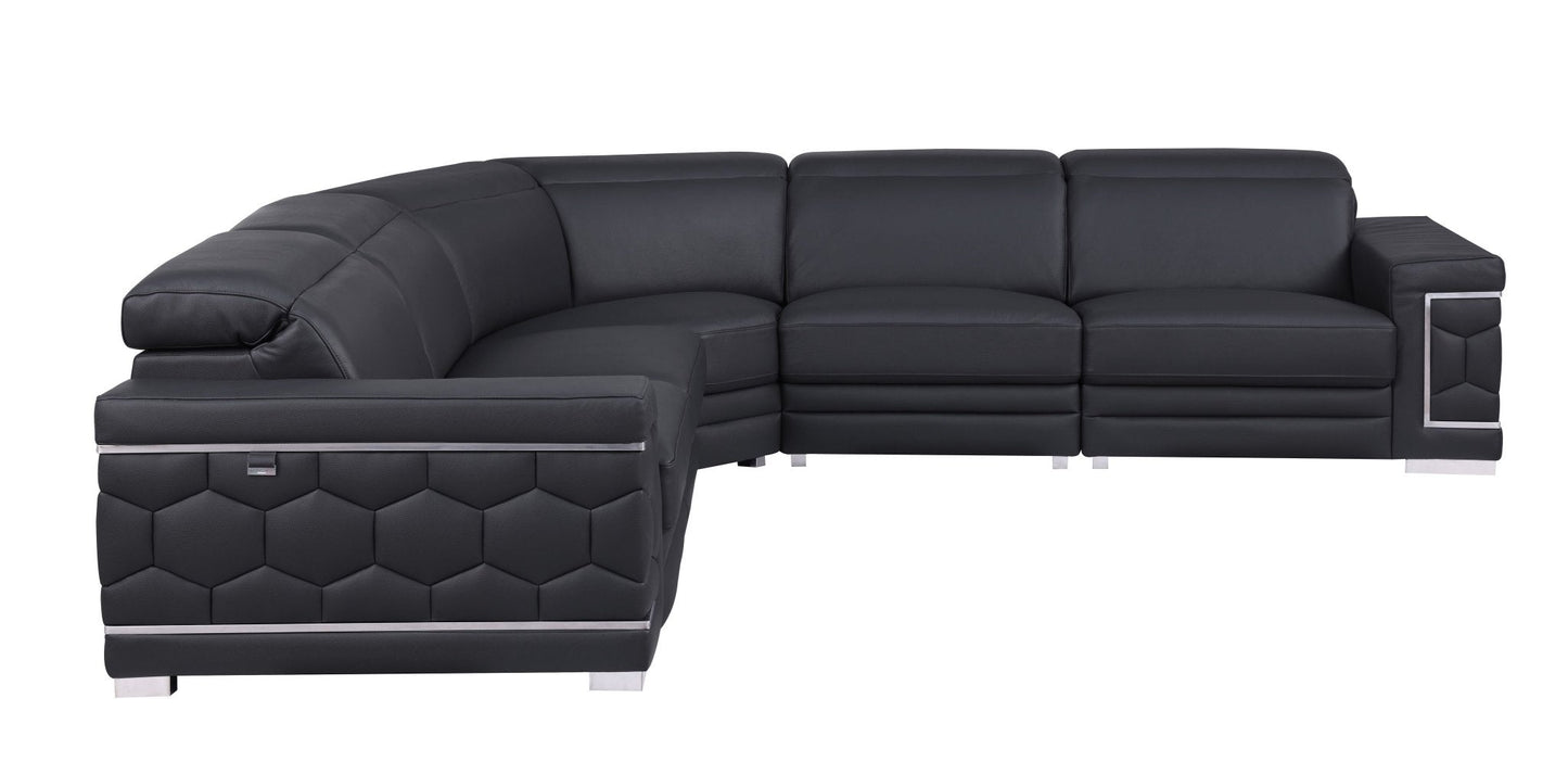 Favo Reclining Sectional (Black)