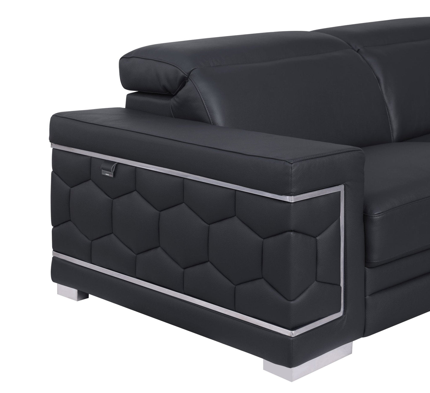Favo Reclining Sectional (Black)