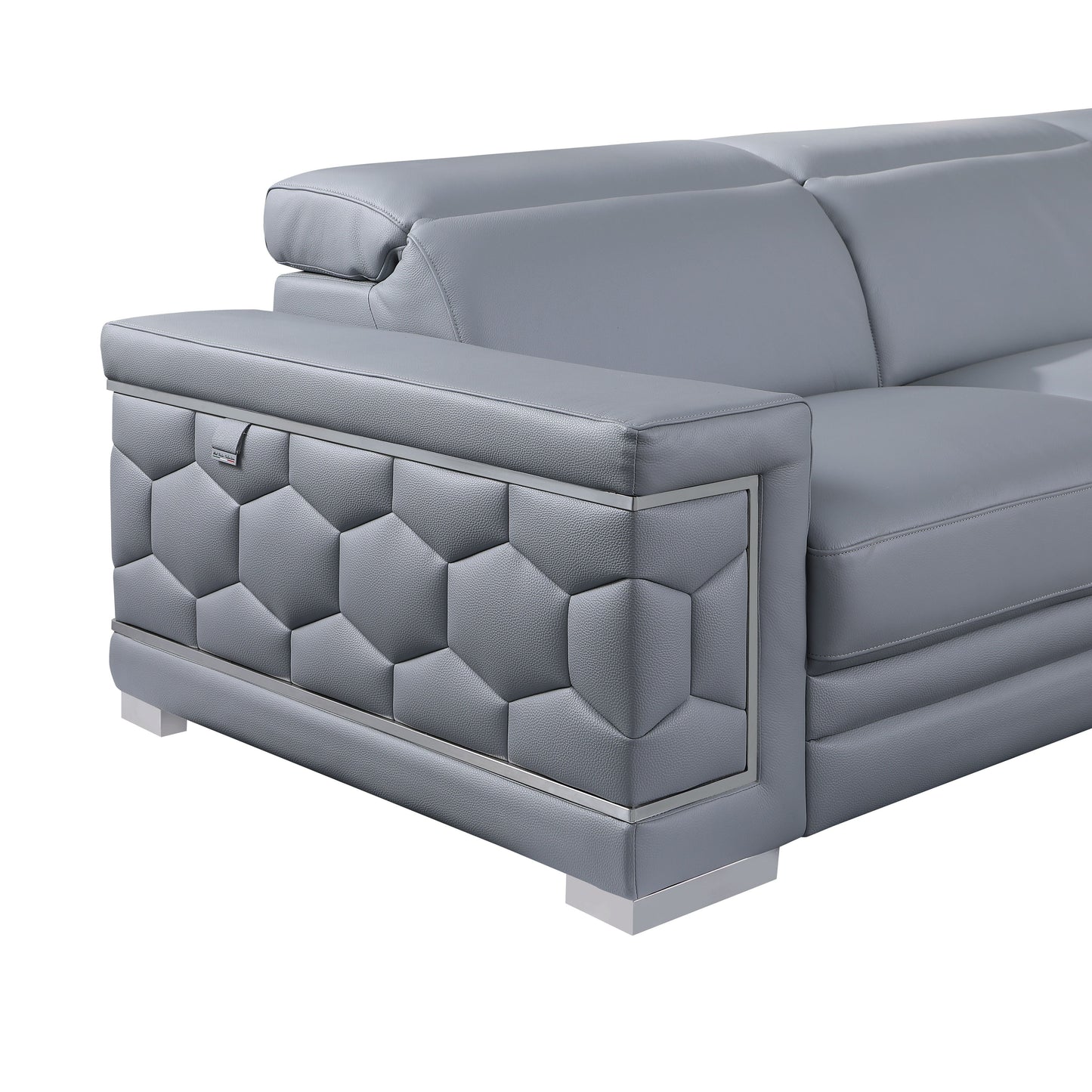 Favo Reclining Sectional (Light Blue)