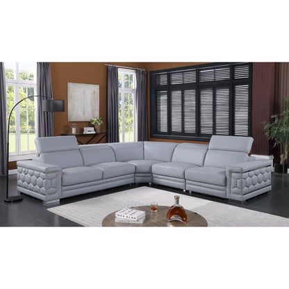 Favo Reclining Sectional (Light Blue)