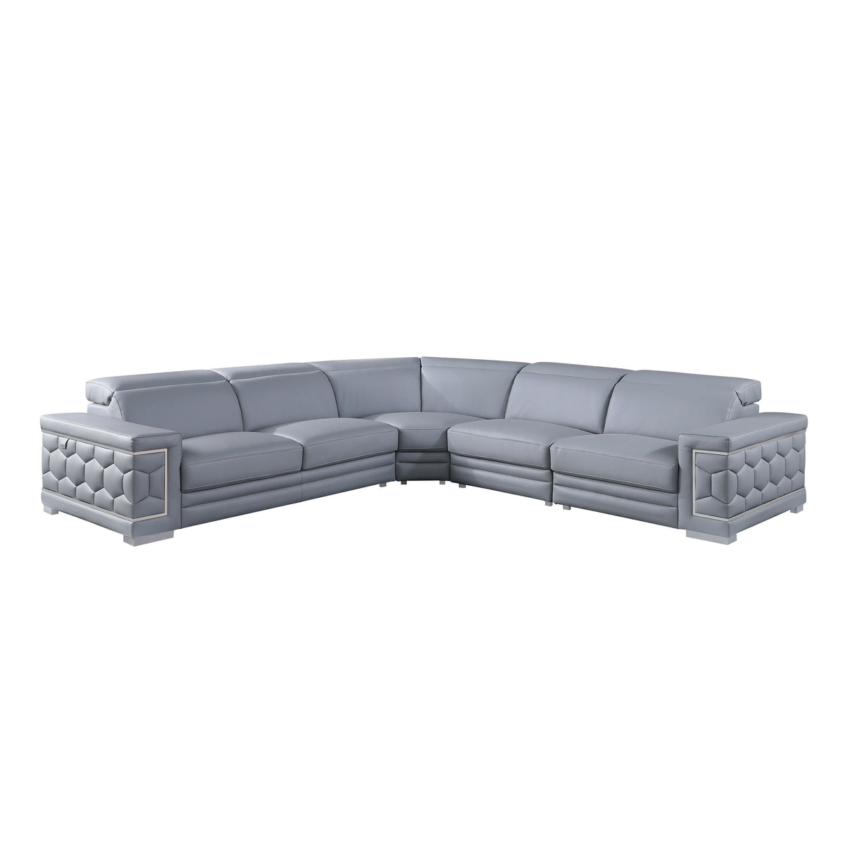 Favo Reclining Sectional (Light Blue)