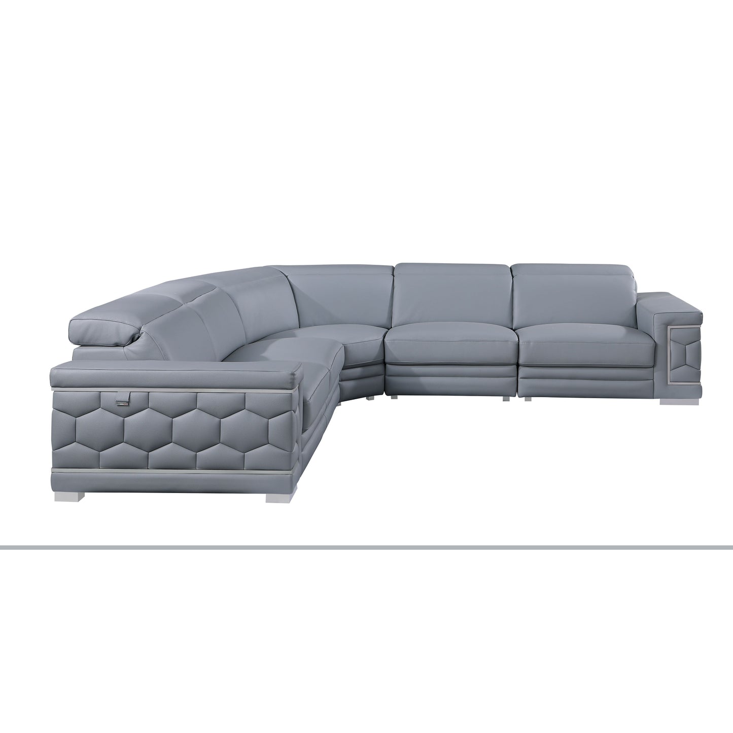 Favo Reclining Sectional (Light Blue)