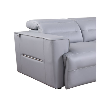 Nexus Power Reclining Sectional (Light Blue)