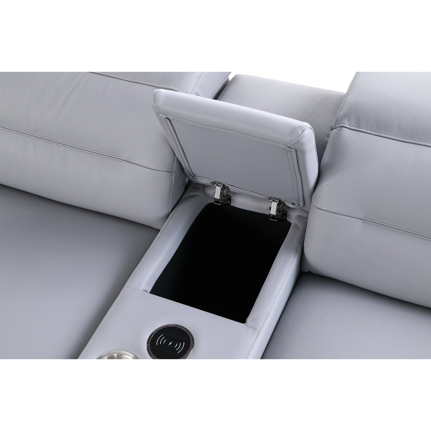 Nexus Power Reclining Sectional (Light Blue)