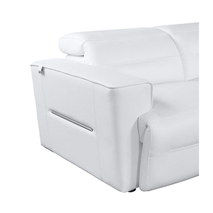 Nexus Power Reclining Sectional (White)