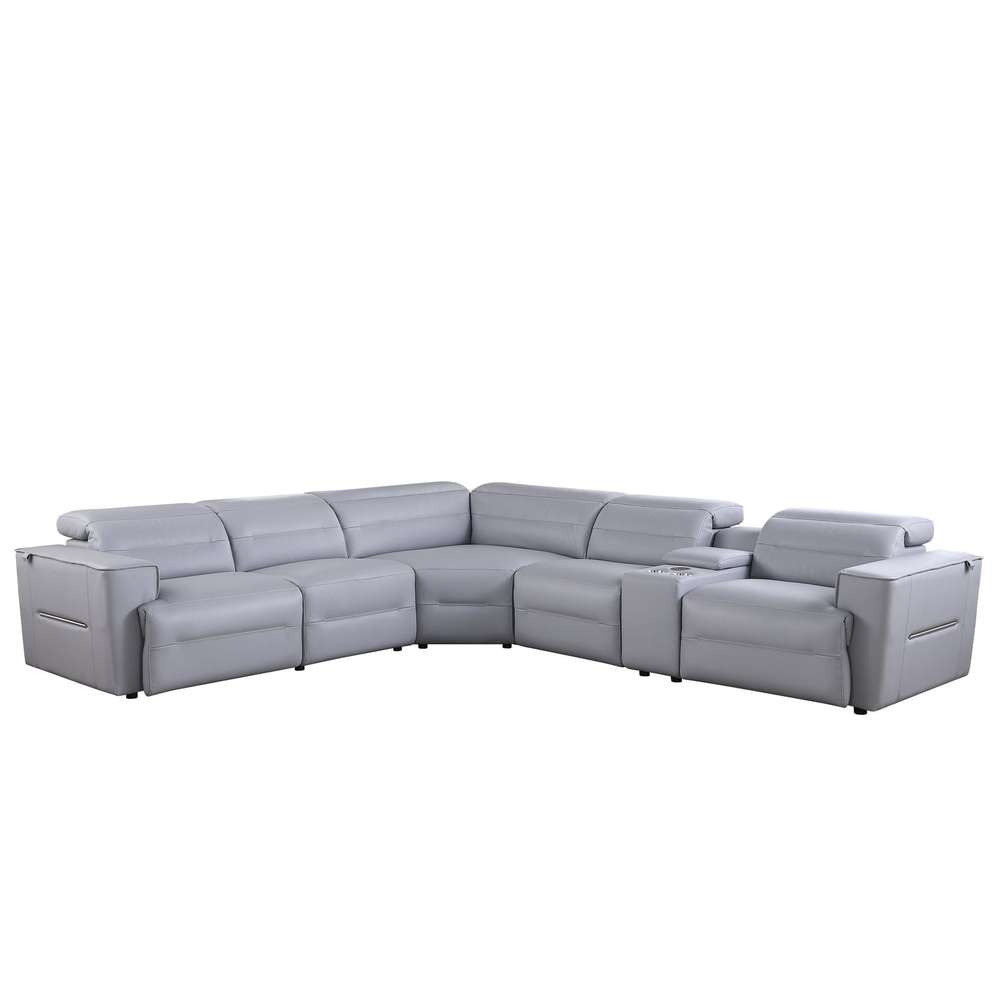 Nexus Power Reclining Sectional (Light Blue)
