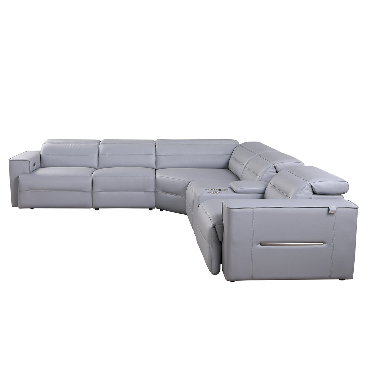 Nexus Power Reclining Sectional (Light Blue)