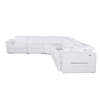 Nexus Power Reclining Sectional (White)