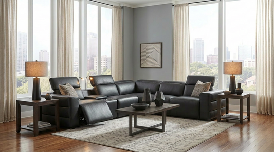 Holly Power Reclining Corner Sectional (Black)