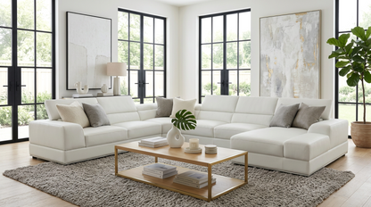 Nella Sectional Sofa (White)