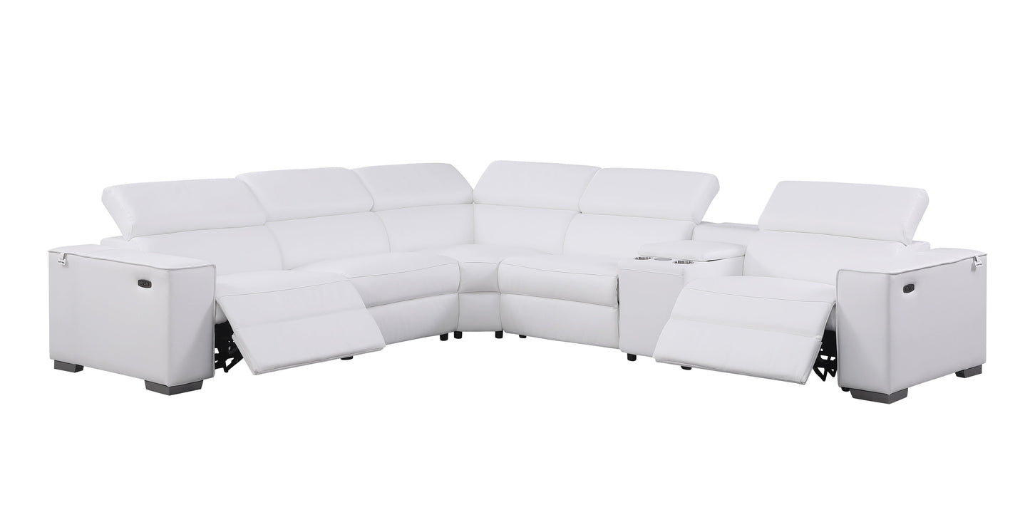 Picasso II Reclining Sectional 6-Piece (White)
