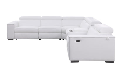 Picasso II Reclining Sectional 6-Piece (White)