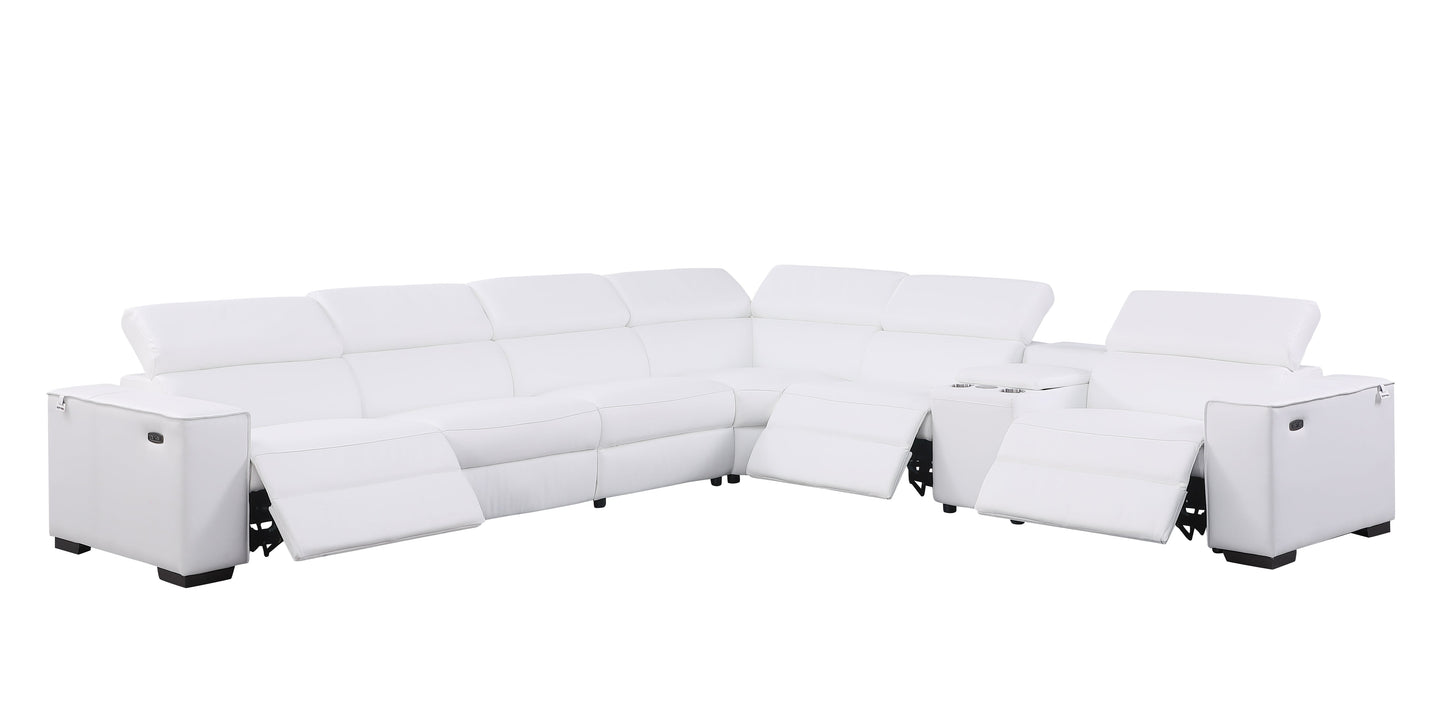 Picasso II Reclining Sectional 7-Piece (White)