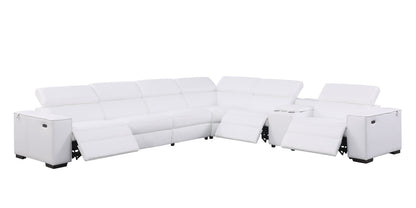 Picasso II Reclining Sectional 7-Piece (White)