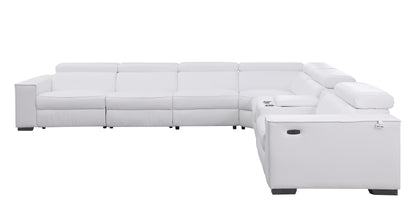 Picasso II Reclining Sectional 7-Piece (White)