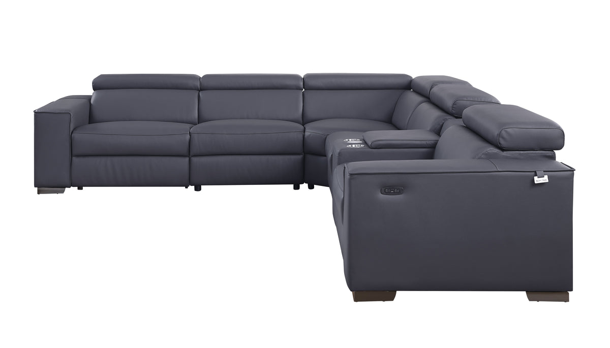 Picasso II Reclining Sectional 6-Piece (Dark Grey)