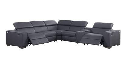 Picasso II Reclining Sectional 6-Piece (Dark Grey)