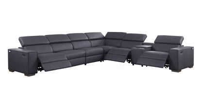 Picasso II Reclining Sectional 7-Piece (Dark Grey)