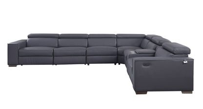 Picasso II Reclining Sectional 7-Piece (Dark Grey)